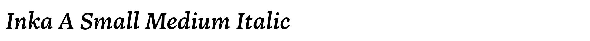 Inka A Small Medium Italic image